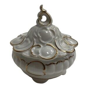 Vtg Irice Irving W Rice Made in germany porcelain Dish with lid